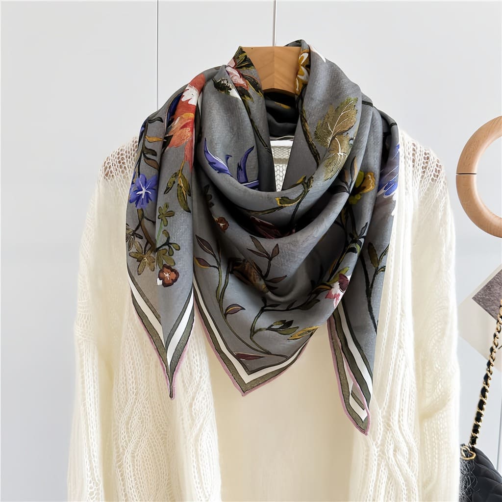 MaraSilk Pure Wool Scarf - Square MS816