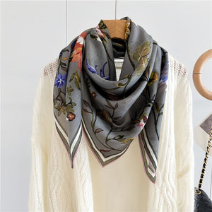 MaraSilk Pure Wool Scarf - Square MS816