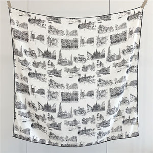 MaraSilk Pure Wool Scarf - Square MS816