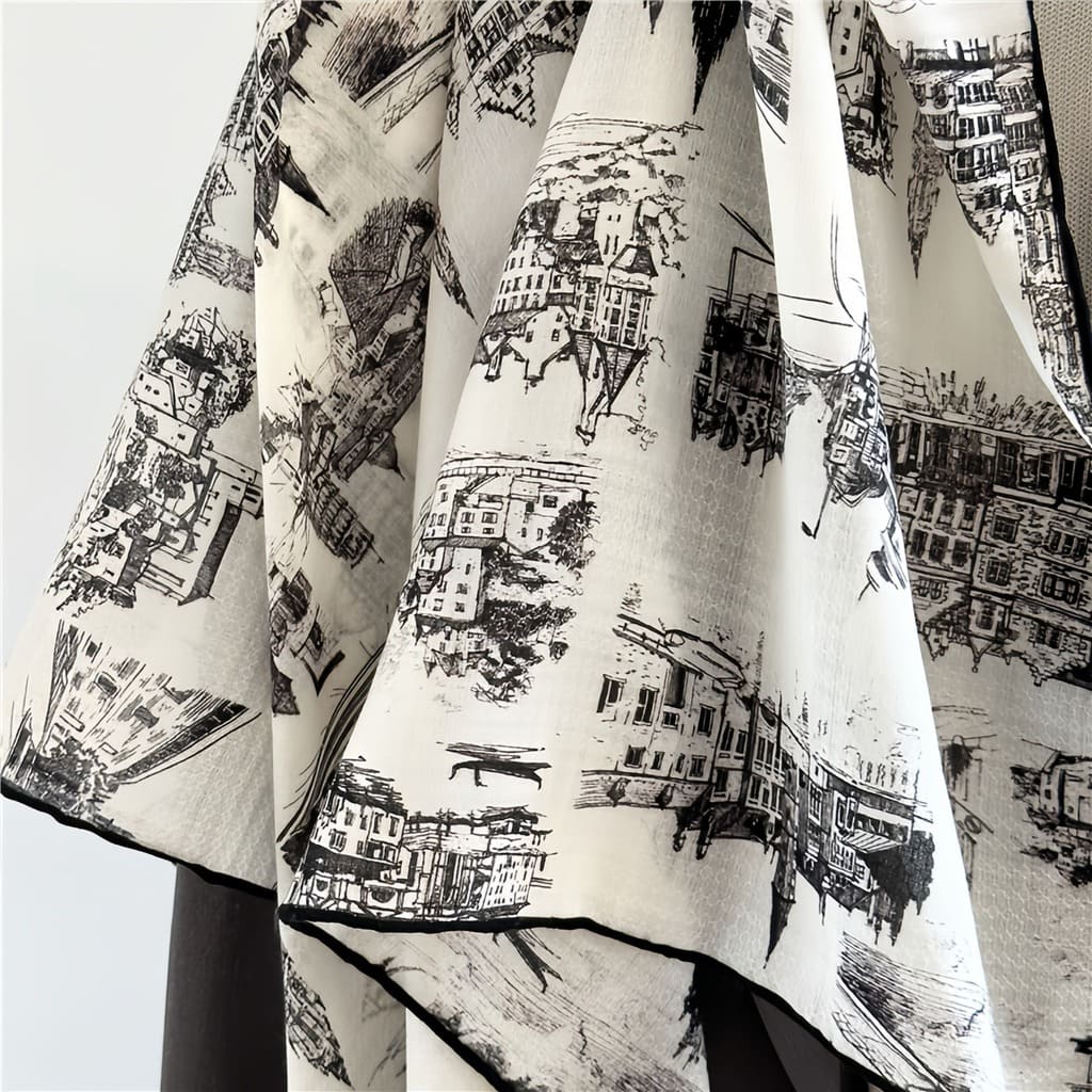 MaraSilk Pure Wool Scarf - Square MS816