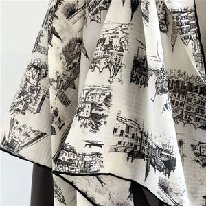 MaraSilk Pure Wool Scarf - Square MS816