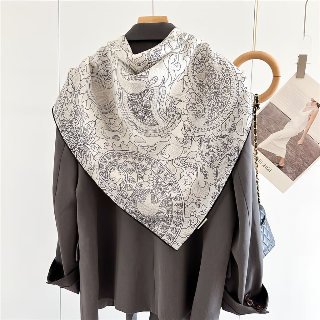 MaraSilk Pure Wool Scarf - Square MS816