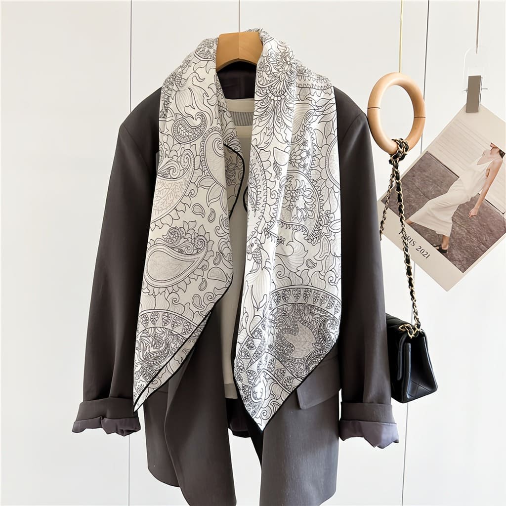 MaraSilk Pure Wool Scarf - Square MS816