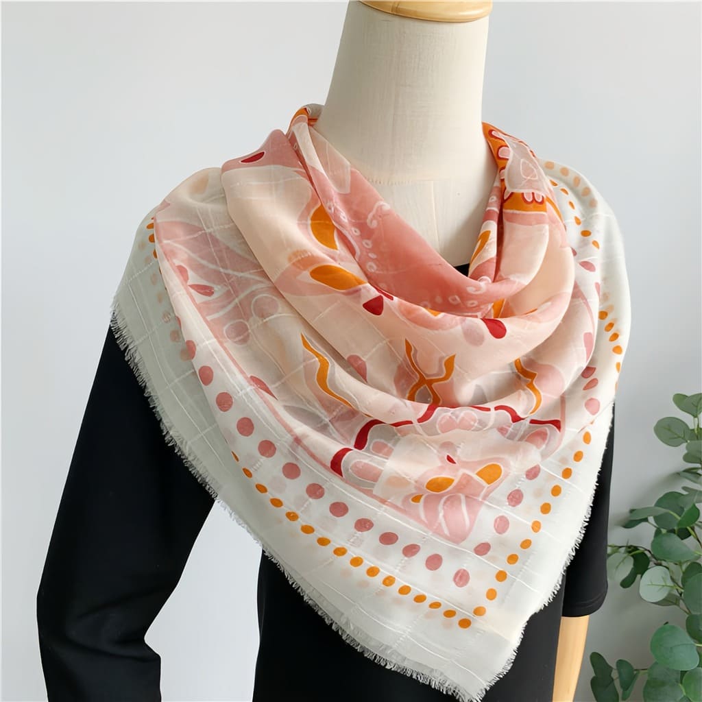 MaraSilk Pure Wool Scarf - Square MS822