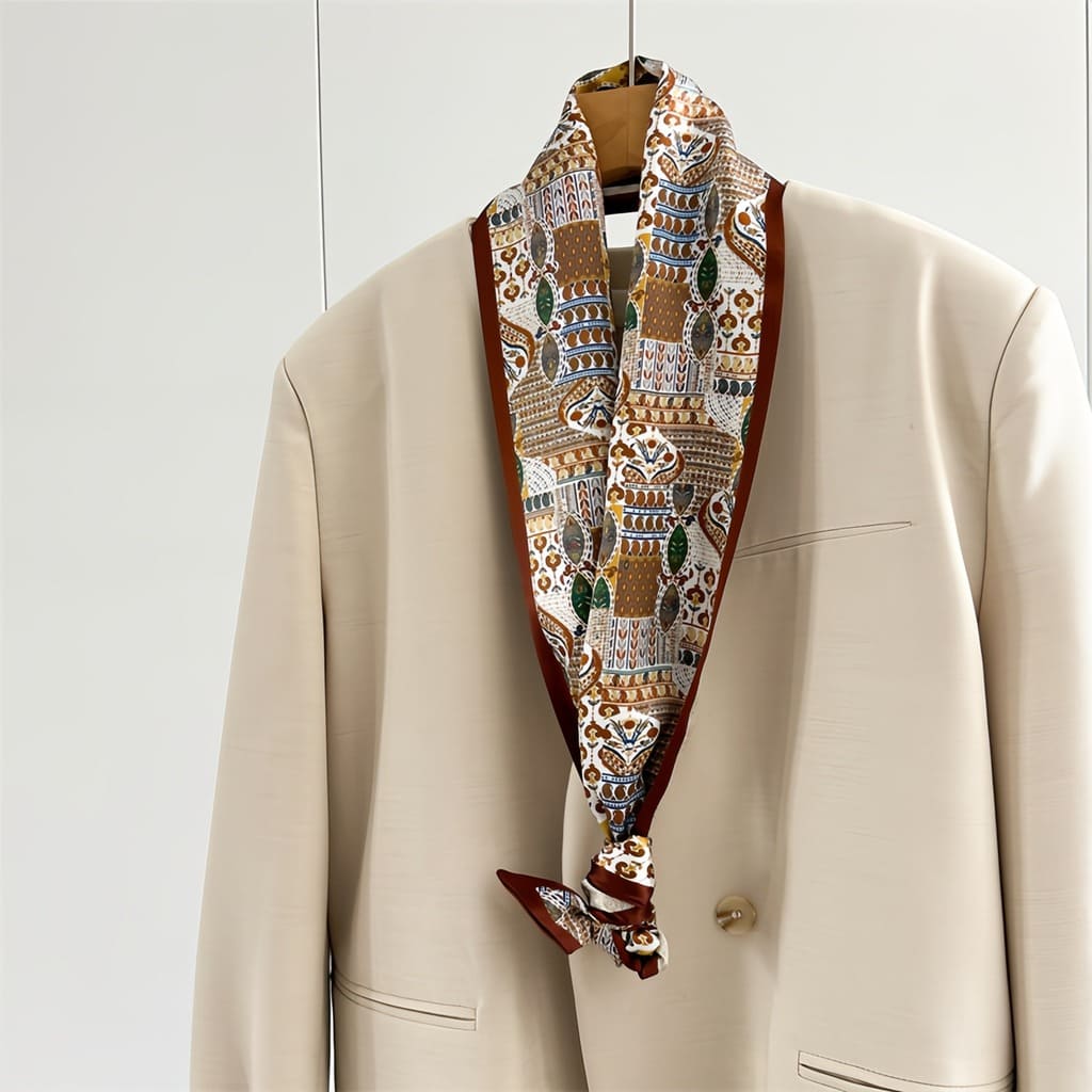 MaraSilk Pure Mulberry Silk Scarf - Ribbon Crepe Satin MS840