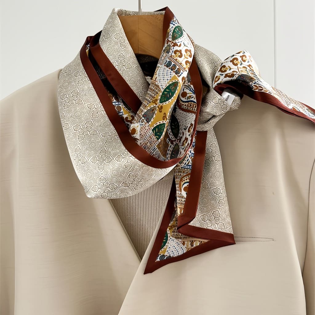 MaraSilk Pure Mulberry Silk Scarf - Ribbon Crepe Satin MS840