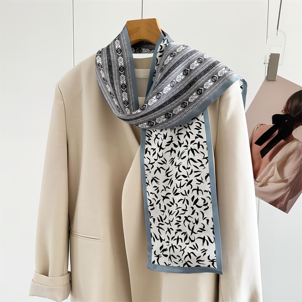 MaraSilk Pure Mulberry Silk Scarf - Ribbon Crepe Satin MS840 59" x 6" MS84003