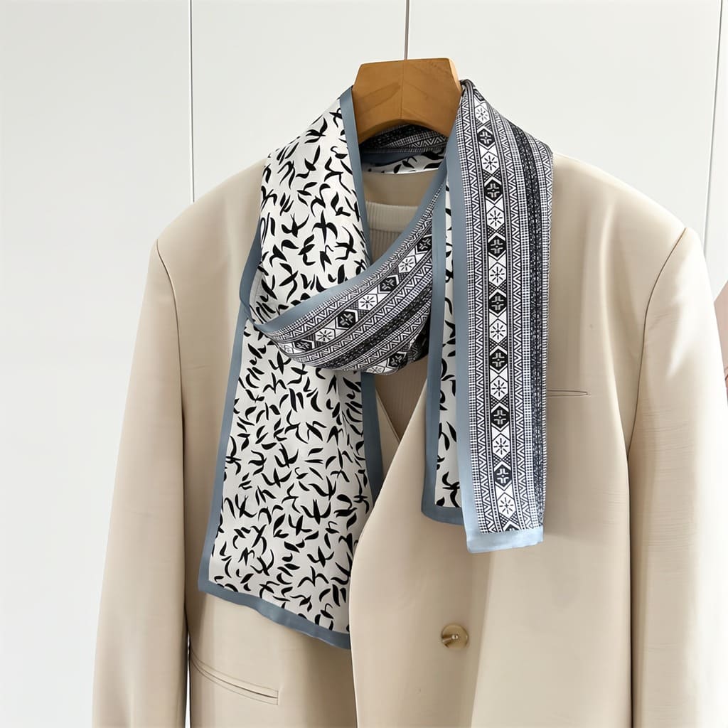 MaraSilk Pure Mulberry Silk Scarf - Ribbon Crepe Satin MS840