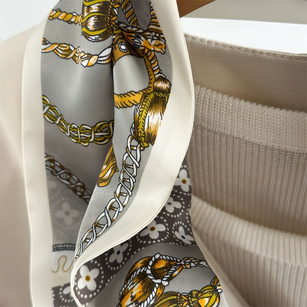 MaraSilk Pure Mulberry Silk Scarf - Ribbon Crepe Satin MS840