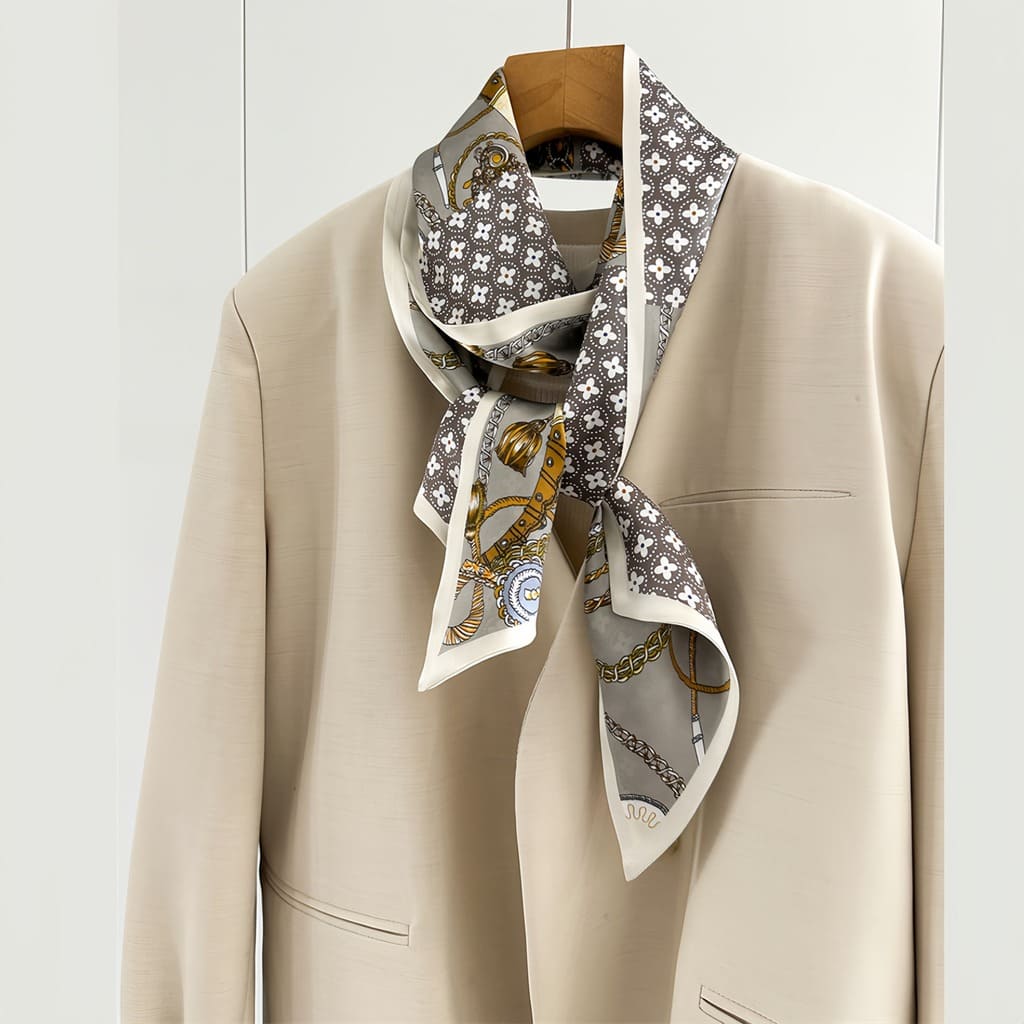 MaraSilk Pure Mulberry Silk Scarf - Ribbon Crepe Satin MS840