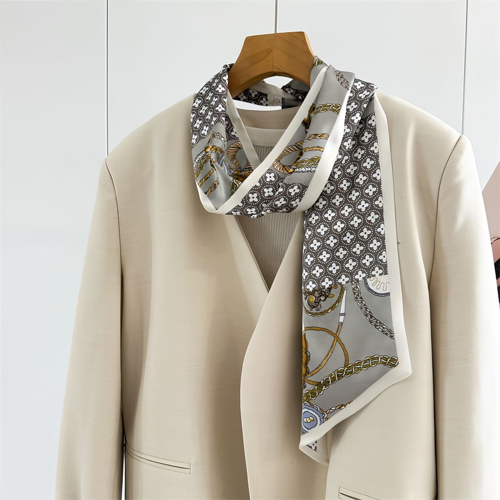 MaraSilk Pure Mulberry Silk Scarf - Ribbon Crepe Satin MS840