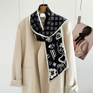 MaraSilk Pure Mulberry Silk Scarf - Ribbon Crepe Satin MS841 59" x 6" MS84101