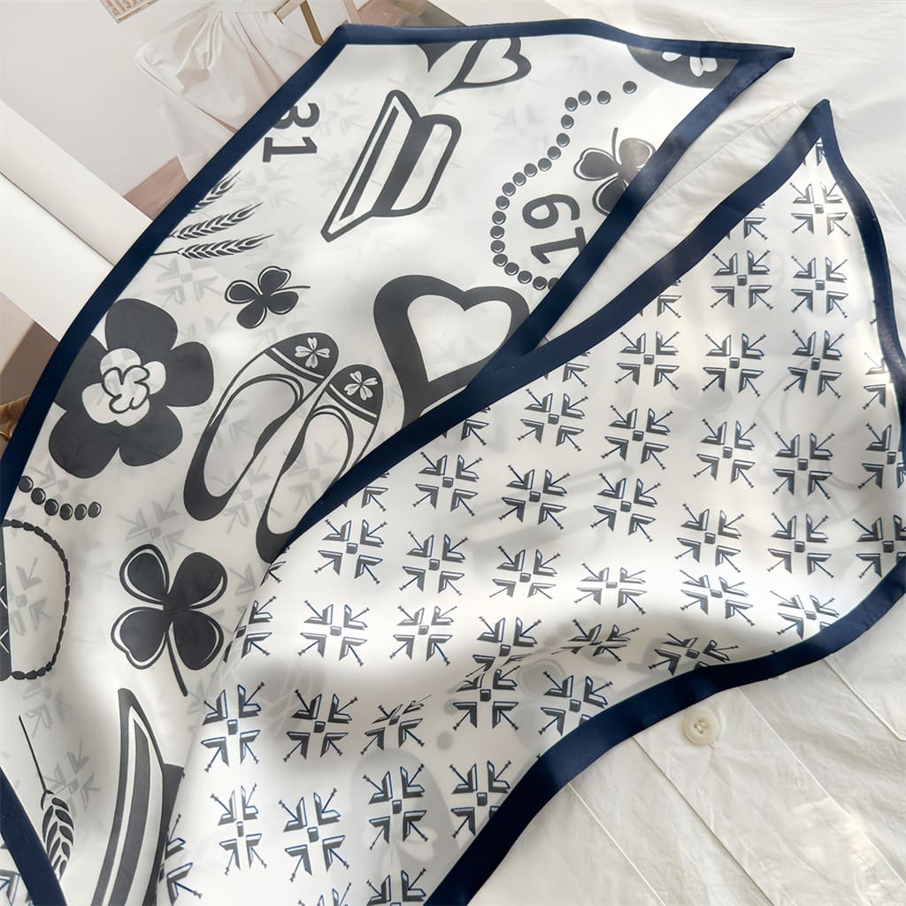 MaraSilk Pure Mulberry Silk Scarf - Ribbon Crepe Satin MS841