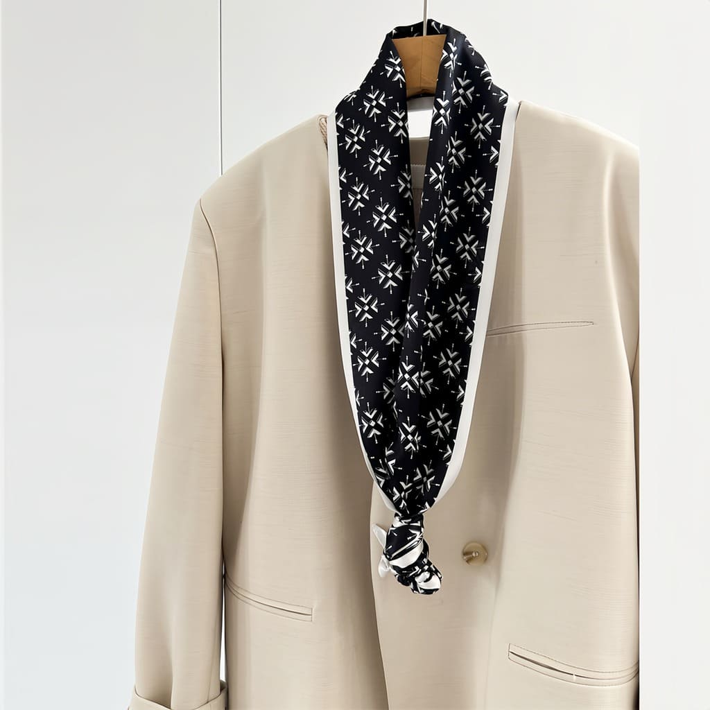 MaraSilk Pure Mulberry Silk Scarf - Ribbon Crepe Satin MS841