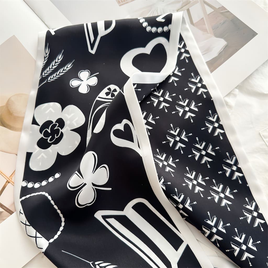 MaraSilk Pure Mulberry Silk Scarf - Ribbon Crepe Satin MS841