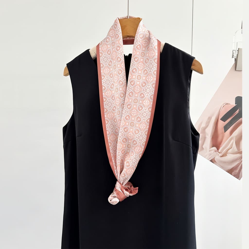 MaraSilk Pure Mulberry Silk Scarf - Ribbon Crepe Satin MS842