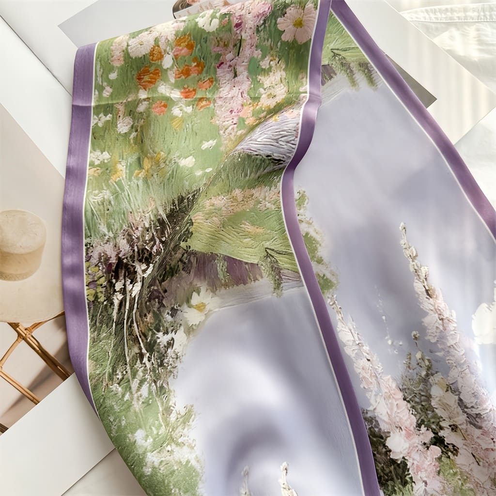 MaraSilk Pure Mulberry Silk Scarf - Ribbon Crepe Satin MS842