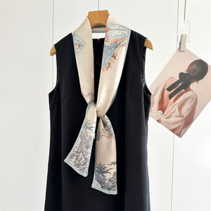 MaraSilk Pure Mulberry Silk Scarf - Ribbon Crepe Satin MS842