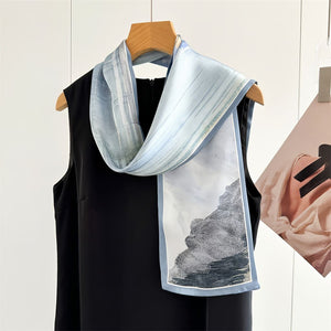 MaraSilk Pure Mulberry Silk Scarf - Ribbon Crepe Satin MS843 59" x 6" MS84307