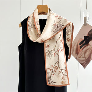 MaraSilk Pure Mulberry Silk Scarf - Ribbon Crepe Satin MS843 59" x 6" MS84308