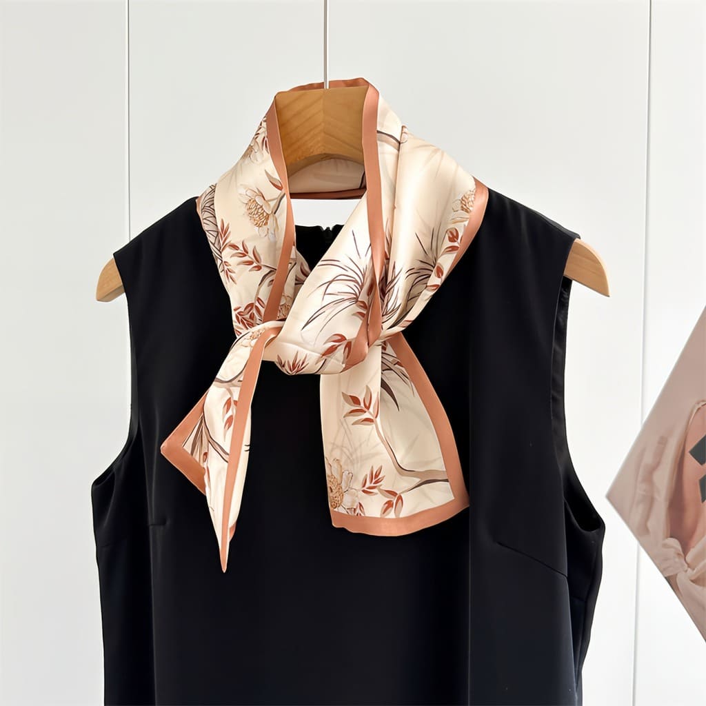 MaraSilk Pure Mulberry Silk Scarf - Ribbon Crepe Satin MS843