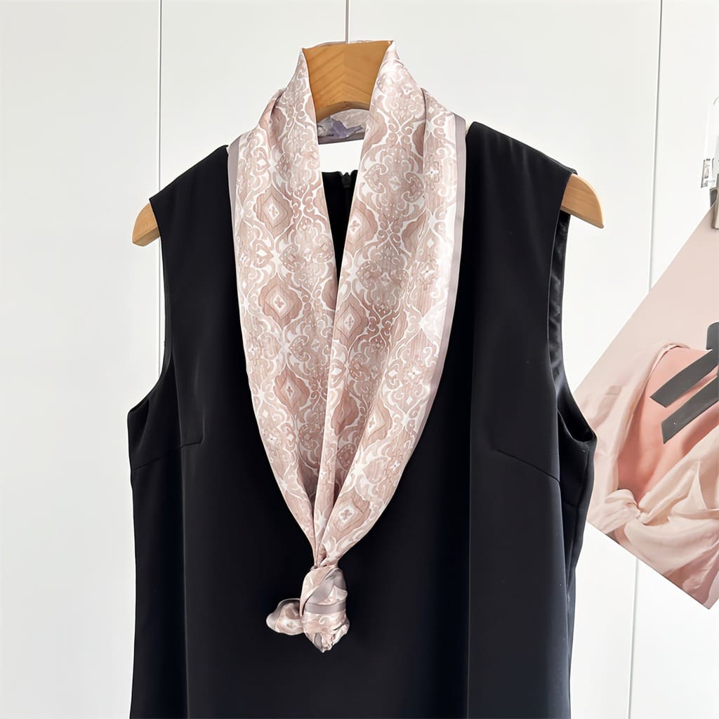 MaraSilk Pure Mulberry Silk Scarf - Ribbon Crepe Satin MS843