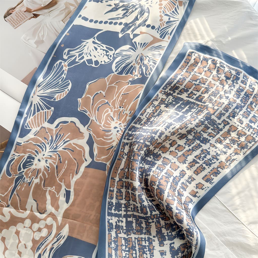 MaraSilk Pure Mulberry Silk Scarf - Ribbon Crepe Satin MS843